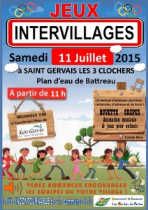 AFFICHE Jeux Intervillages 11 juillet 2015