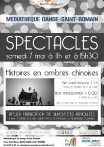 SPECTACLES OMBRES CHINOISES - LE 07/05 - MÉDIATHÈQUE @ Médiathèque