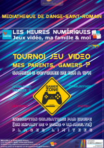 TOURNOI JEU VIDEO MES PARENTS, GAMERS ? - LE 08/10 - MÉDIATHÈQUE @ MÉDIATHÈQUE