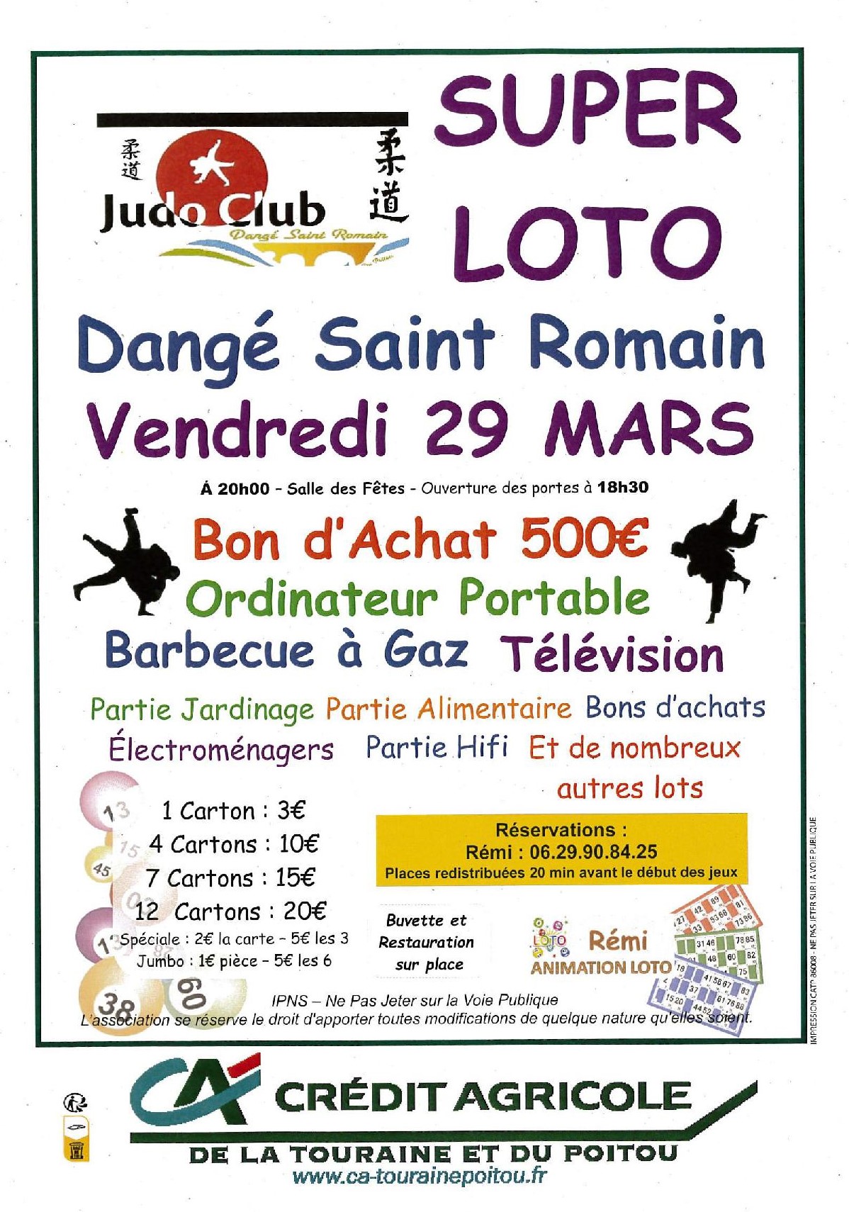 LOTO DU 29 MARS 24 - JUDO CLUB DANGÉEN @ SALLE DES FÊTES