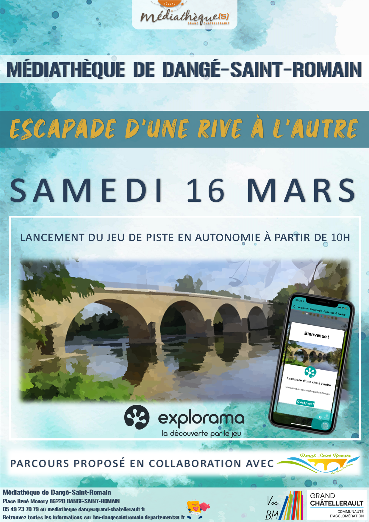 ESCAPADE D'UNE RIVE À L'AUTRE - MÉDIATHÈQUE