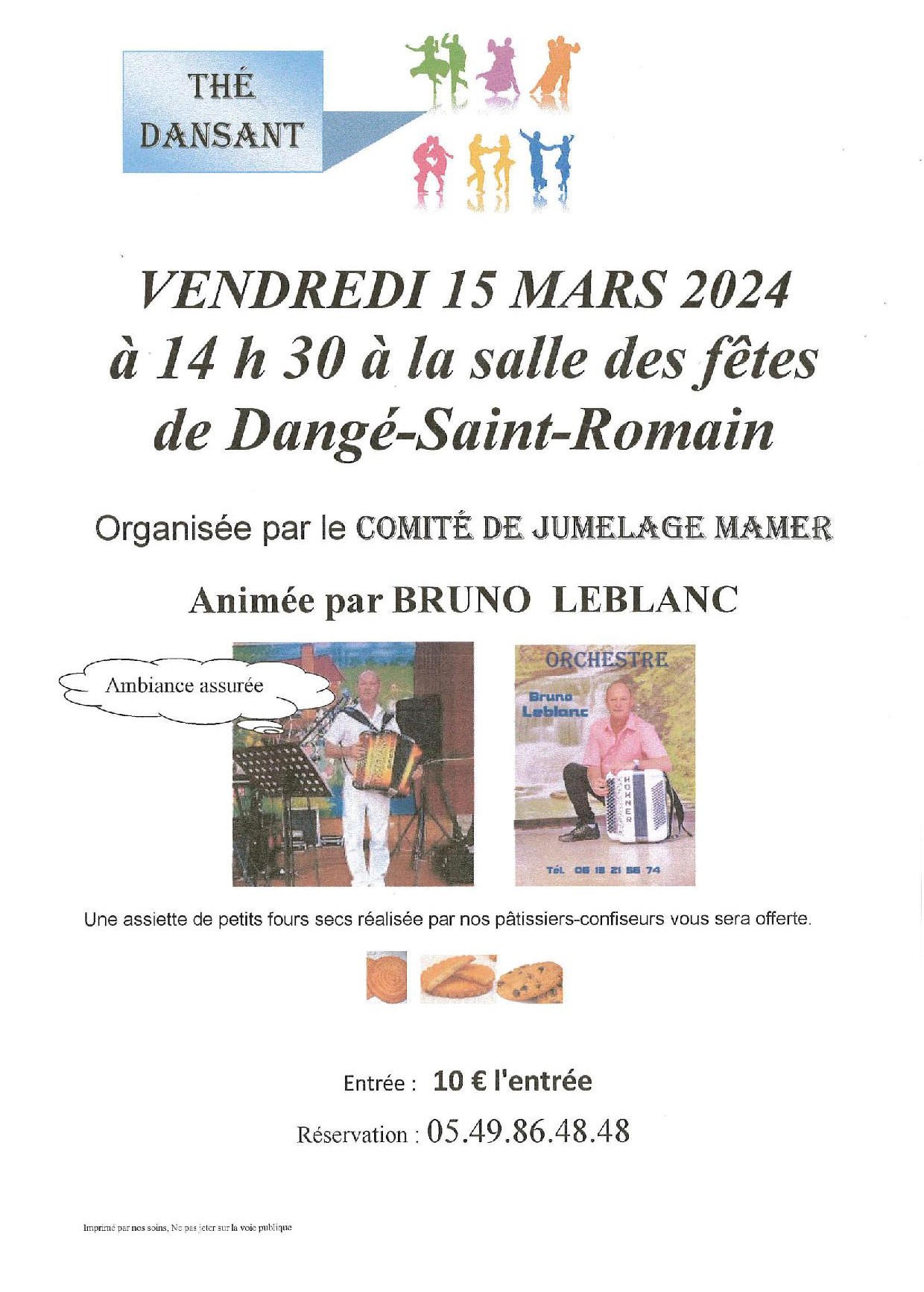THÉ DANSANT - LE 15/03/2024 - COMITÉ DE JUMELAGE MAMER @ SALLE DES FÊTES