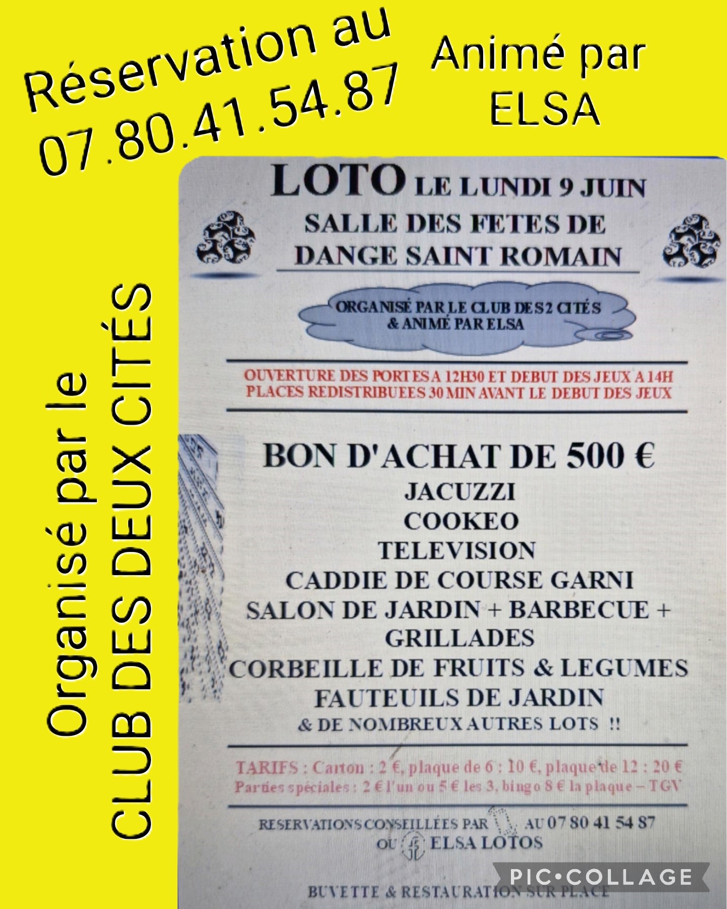 LOTO - LE 09/06 - CLUB DES 2 CITÉS @ SALLE DES FÊTES