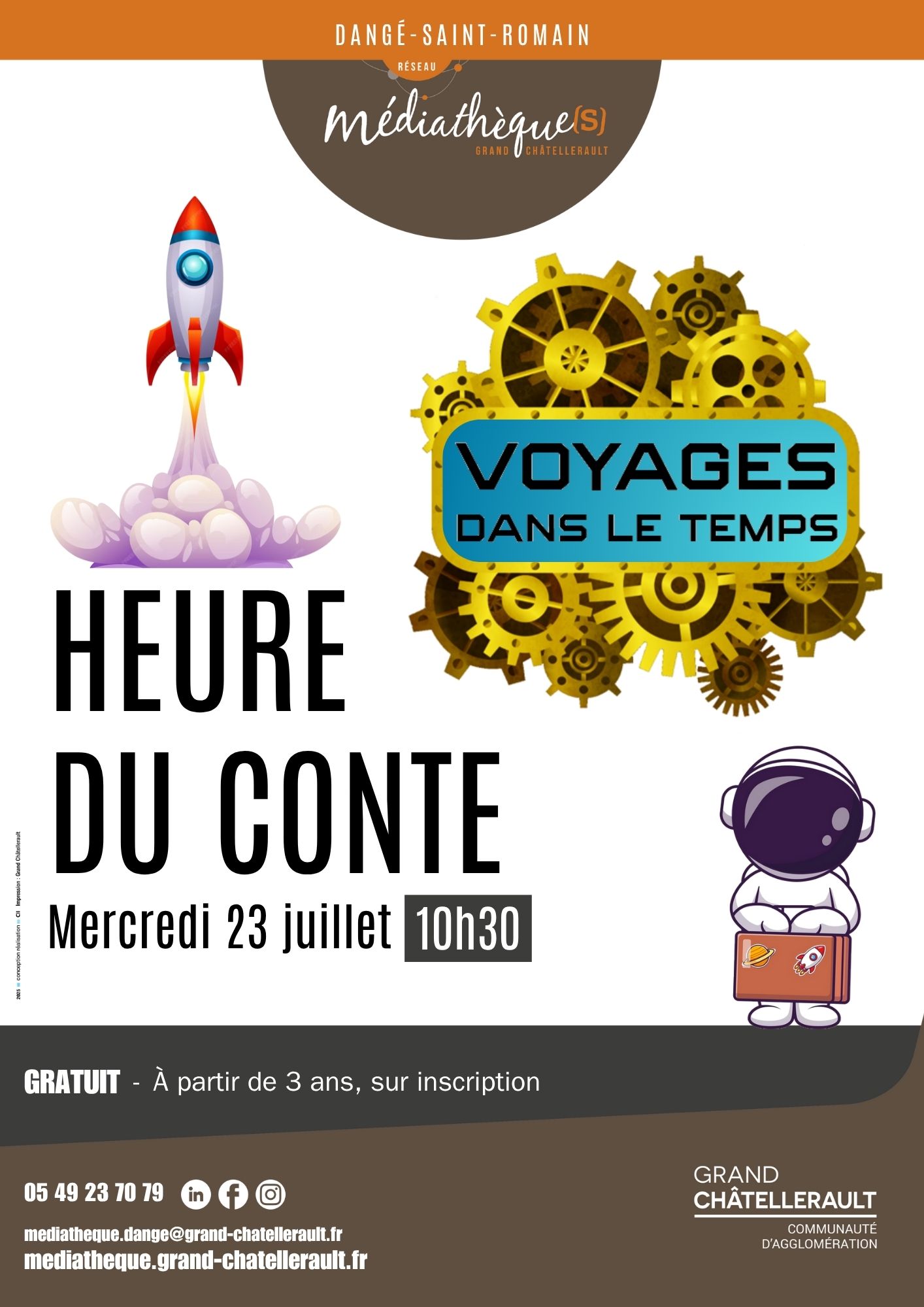 VOYAGE DANS LE TEMPS - LE 23 JUILLET 2025 - MÉDIATHÈQUE @ MÉDIATHÈQUE