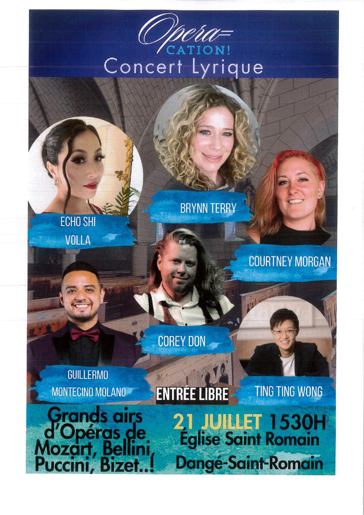 CONCERT LYRIQUE - LE 21 JUILLET - ÉGLISE ST-ROMAIN @ ÉGLISE ST-ROMAIN