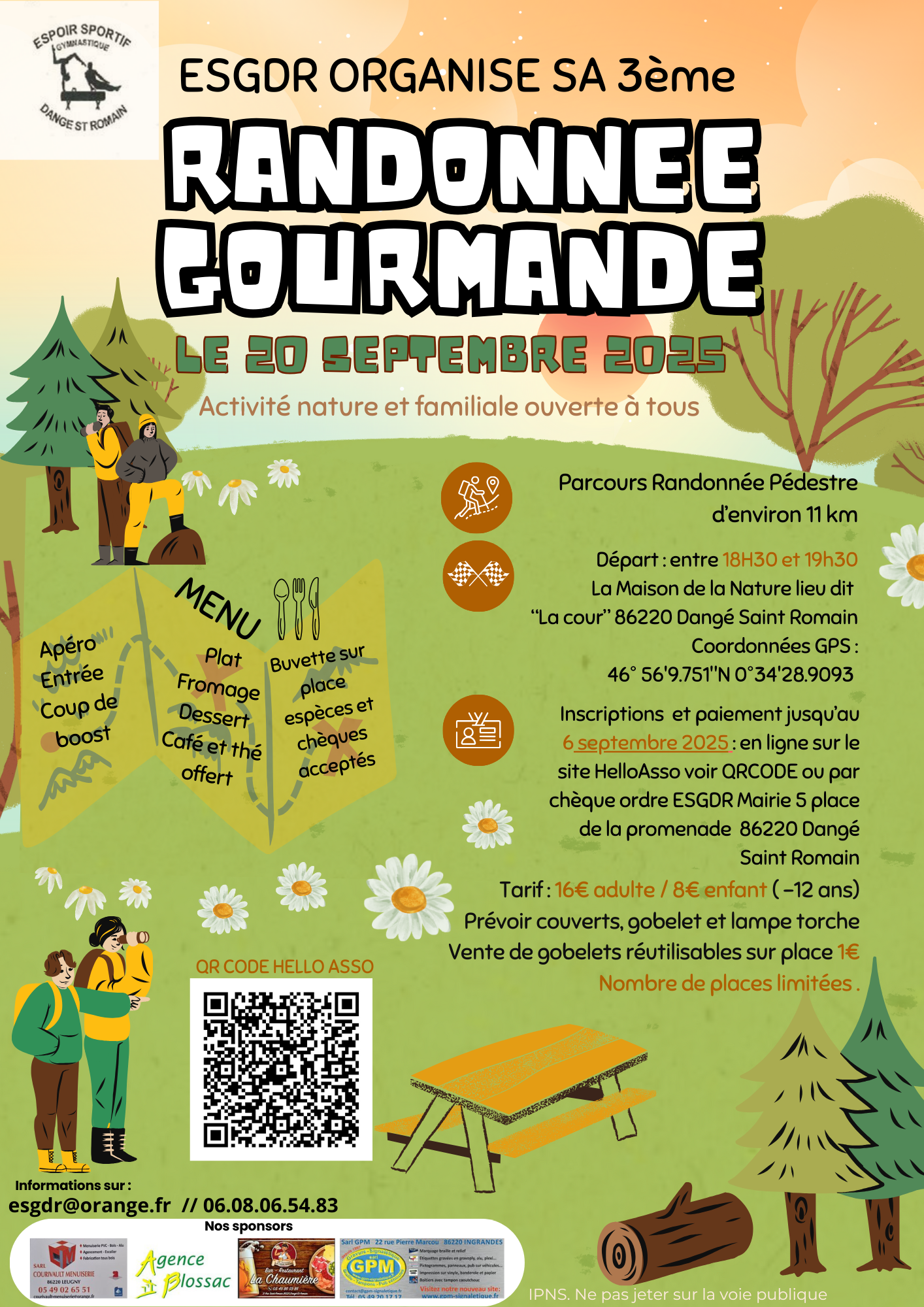 RANDO GOURMANDE - LE 20/09 - ESGDR @ LIEU DIT : LA COUR | Dangé-Saint-Romain | Nouvelle-Aquitaine | France