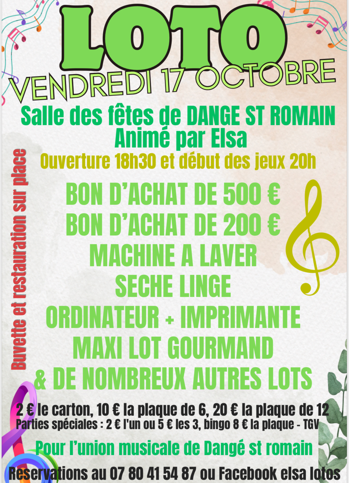 Loto du 17/10-union musicale @ salle des fêtes dangé saint romain | Dangé-Saint-Romain | Nouvelle-Aquitaine | France