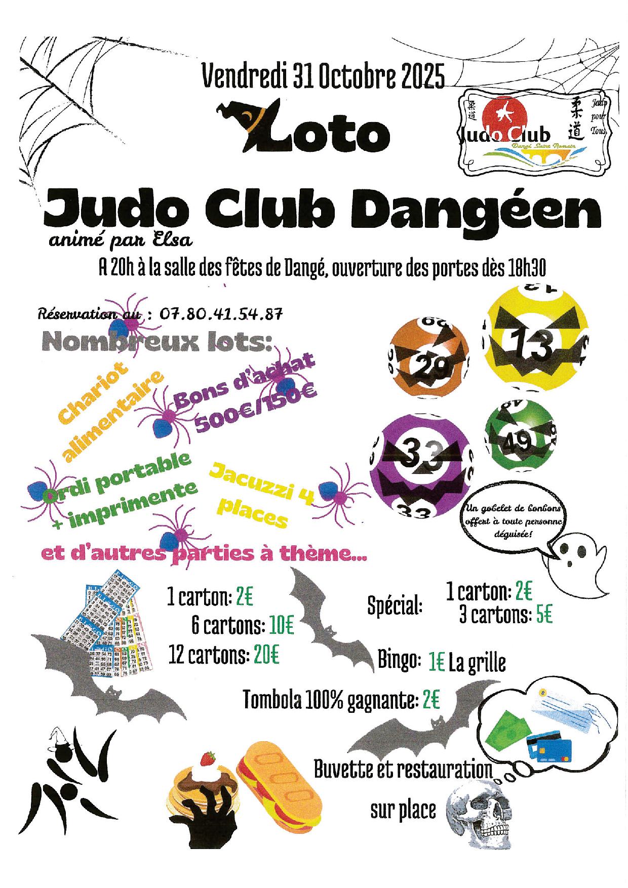 LOTO DU 31/10 - JUDO CLUB DANGÉEN @ SALLE DES FÊTES | Dangé-Saint-Romain | Nouvelle-Aquitaine | France