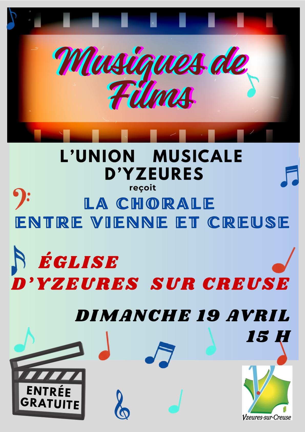 CONCERT LE 19 AVRIL - CHORALE "ENTRE VIENNE ET CREUSE" @ ÉGLISE NOTRE DAME D'YZEURES | Centre-Val de Loire | France