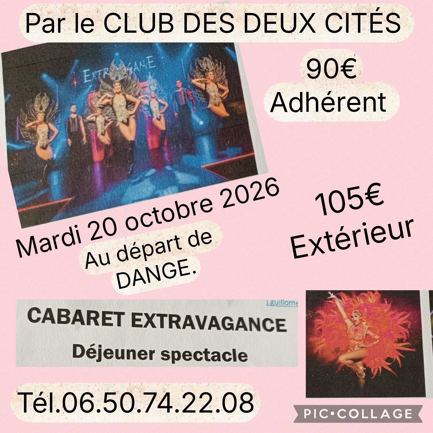 CABARET EXTRAVAGANT - LE 20/10 - CLUB DES 2 CITÉS