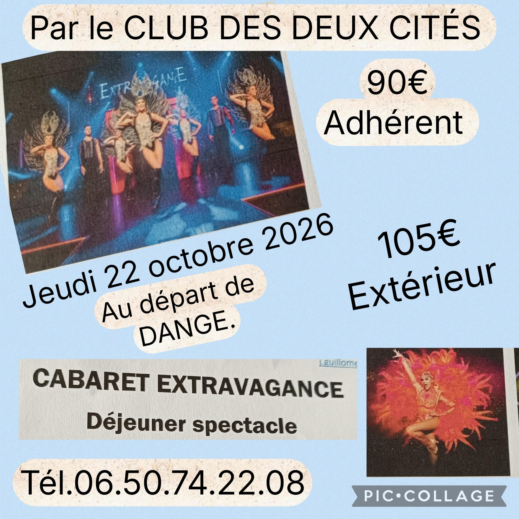 CABARET EXTRAVAGANT - LE 22/10 - CLUB DES 2 CITÉS