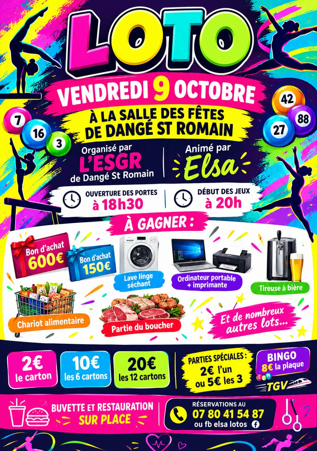 LOTO DU 09/10 - ESPOIR SPORTIF GYMNASTIQUE @ SALLE DES FÊTES