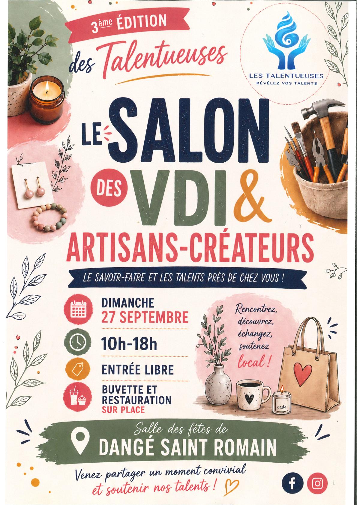 SALON DES CRÉATEURS - LE 27/09 - LES TALENTUEUSES @ SALLE DES FÊTES